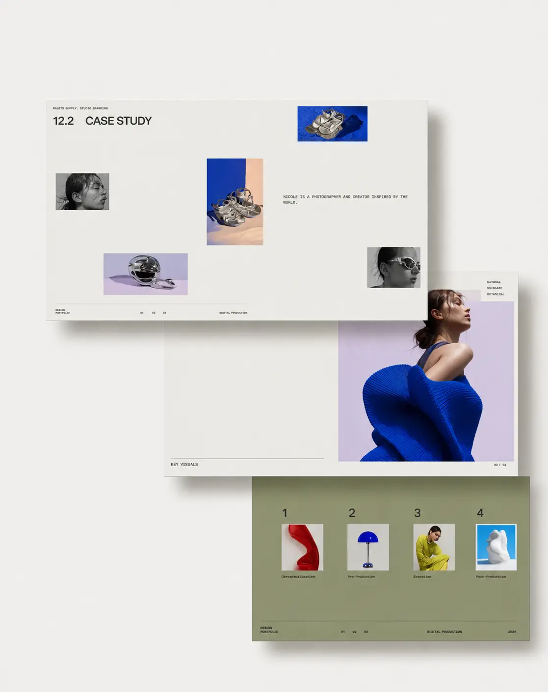 Editorial portfolio in chromatic layers